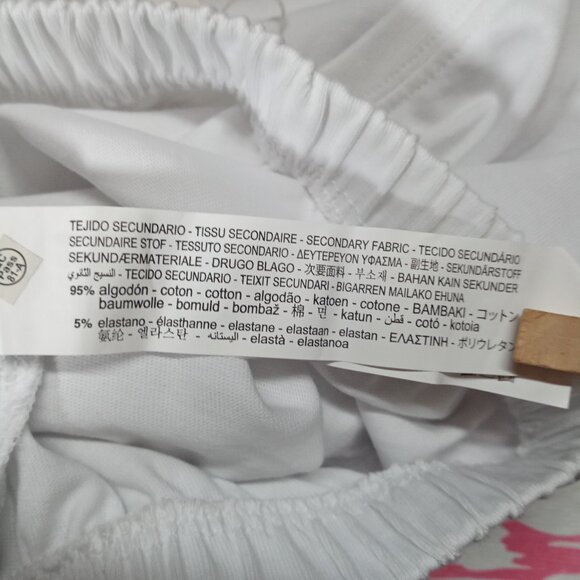 *SOLD* Zara Womens T Shirt Size M White Cropped Short Sleeve Open Back Top - Picture 4 of 6